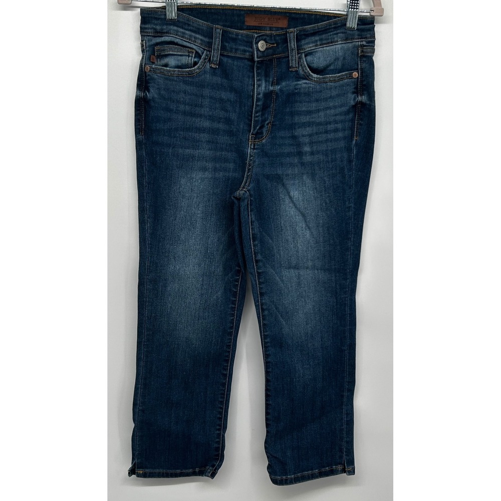 Judy Blue High Waisted Dark Wash Cropped Slim Straight Jeans Size 9/29